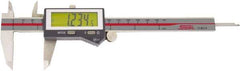 SPI - 0 to 12" Range 0.0005" Resolution, IP67 Electronic Caliper - Stainless Steel with 2.35" Stainless Steel Jaws, 0.0016" Accuracy - Exact Industrial Supply