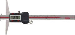 SPI - 0" to 6" Electronic Depth Gage - 0.001" Accuracy, 0.0005" Resolution, 4" Base Length - Exact Industrial Supply