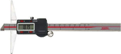 SPI - 0" to 12" Electronic Depth Gage - 0.0015" Accuracy, 0.0005" Resolution, 6" Base Length - Exact Industrial Supply