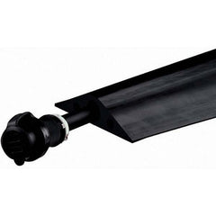 Checkers - 3 Channel 5" Long, 3/4" Max Compatible Cable Diam, Black Rubber On Floor Cable Covers - Exact Industrial Supply