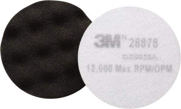 3M - 3-3/4" Diam Foam Buffing & Backing Pad - Hook & Loop Attachment - Exact Industrial Supply