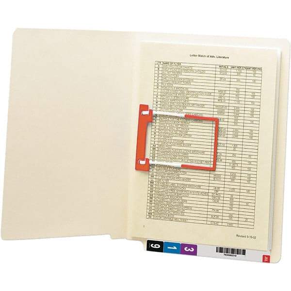 SMEAD - 12-1/4 x 9-1/2", Letter Size, Manila, File Folders with End Tab - 11 Point Stock, Straight Tab Cut Location - Exact Industrial Supply