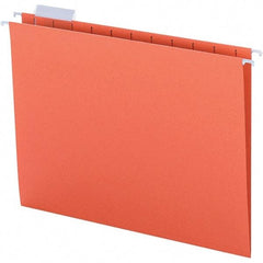 SMEAD - 12-1/4 x 9-1/2", Letter Size, Orange, Hanging File Folder - 11 Point Stock, 1/5 Tab Cut Location - Exact Industrial Supply