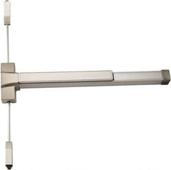 Ability One - Nonhanded, Heavy Duty Vertical Rod - Satin Stainless Steel Finish - Exact Industrial Supply