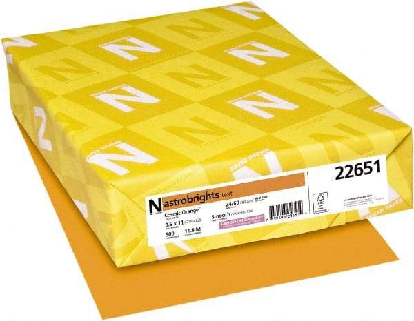 Neenah Paper - Cosmic Orange Colored Copy Paper - Use with Laser Printers, Inkjet Printers, Copiers - Exact Industrial Supply