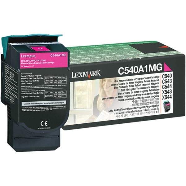 Lexmark - Magenta Toner Cartridge - Use with Lexmark C540n, C543dn, C544dn, C544dtn, C544dw, C544n, C546dtn, X543dn, X544dn, X544dtn, X544dw, X544n, X546dtn - Exact Industrial Supply