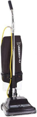 Clarke - Single Motor Bagless Upright Vacuum Cleaner - 12" Cleaning Width, 7" Amps, Ergonomic Handle - Exact Industrial Supply