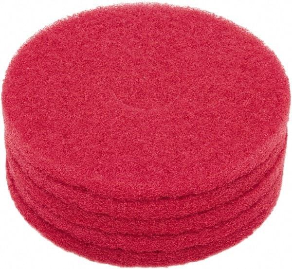 Clarke - 17" Diam Floor Pad - 17" Machine, Red Pad, Polyester - Exact Industrial Supply