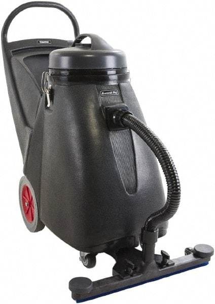 Clarke - 18 Gal Plastic Tank, Electric Powered Wet/Dry Vacuum - 1.17 Peak hp, 110 Volt, 8 Amps, 9' Hose Fitting, Cloth Filter, Accessories Included - Exact Industrial Supply