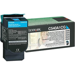 Lexmark - Cyan Toner Cartridge - Use with Lexmark C540n, C543dn, C544dn, C544dtn, C544dw, C544n, C546dtn, X543dn, X544dn, X544dtn, X544dw, X544n, X546dtn - Exact Industrial Supply
