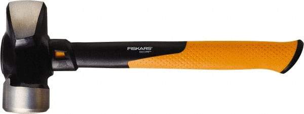 Fiskars - 4 Lb Head, 14" Long Sledge Hammer - Steel Head, Steel Handle with Grip - Exact Industrial Supply