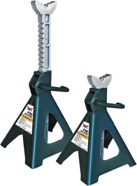 Safeguard - 12,000 Lb Capacity Jack Stand - 15-3/4 to 24-3/8" High - Exact Industrial Supply