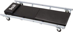 Omega Lift Equipment - 350 Lb Capacity, 6 Wheel Creeper (with Fixed Headrest) - Alloy Steel, 40.94" Long x 3.54" Overall Height x 17" Wide - Exact Industrial Supply