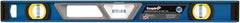 Empire Level - 24" Long 3 Vial Box Beam Level - Metal, Blue, 1 Level & 2 Plumb Vials - Exact Industrial Supply