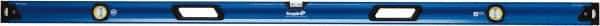 Empire Level - 72" Long 3 Vial Box Beam Level - Metal, Blue, 1 Level & 2 Plumb Vials - Exact Industrial Supply