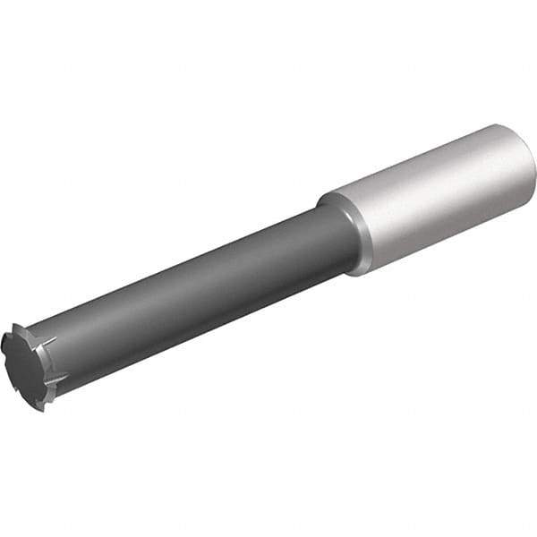 Vargus - 56 Max TPI, 1mm Pitch, Internal Single Profile Thread Mill - 10.5mm Noml Diam, 0.37" Cut Diam, 3/8" Shank Diam, 6 Flute, 1.38" Neck Length, 3" OAL, TiCN Finish - Exact Industrial Supply
