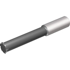 Vargus - 56 Max TPI, 0.8mm Pitch, Internal Single Profile Thread Mill - 5mm Noml Diam, 3.9" Cut Diam, 4" Shank Diam, 4 Flute, 16" Neck Length, TiCN Finish - Exact Industrial Supply