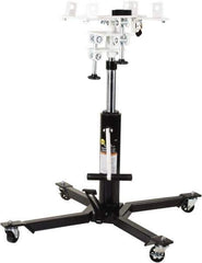 Omega Lift Equipment - 1,000 Lb Capacity Pedestal Transmission Jack - 36 to 73-1/8" High, 34-1/2" Chassis Width x 34-3/8" Chassis Length - Exact Industrial Supply