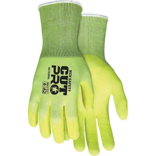 MCR Safety - Size M, ANSI Cut Lvl A2, Puncture Lvl 3, Abrasion Lvl 6, Foam Nitrile Coated Cut & Puncture Resistant Gloves - Exact Industrial Supply