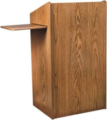 Oklahoma Sound - Wood Full Floor Lectern - 20" Deep x 25" Wide x 46" High - Exact Industrial Supply