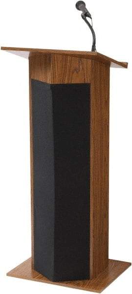 Oklahoma Sound - Wood Full Floor Lectern - 17" Deep x 22" Wide x 46" High - Exact Industrial Supply