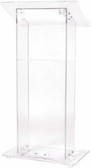 Oklahoma Sound - Acrylic Full Floor Lectern - 15" Deep x 24" Wide x 46" High - Exact Industrial Supply