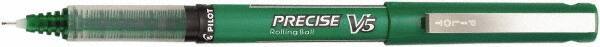 Pilot - Precision Point Roller Ball Pen - Green - Exact Industrial Supply