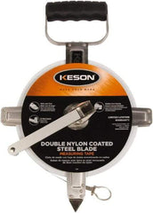 Keson - 200' x 3/8" Tape Measure - 1/10 & 1/100" Graduation - Exact Industrial Supply