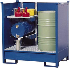 Denios - Mobile Spill Containment Type: Transport Pallet w/Side Walls Number of Drums: 2 - Exact Industrial Supply