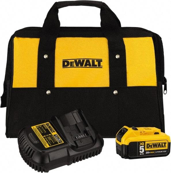 DeWALT - 20 Volt, 1 Battery Lithium-Ion Power Tool Charger - 1 hr to Charge, 20 Volt MAX Batteries Power Source, Battery Included - Exact Industrial Supply