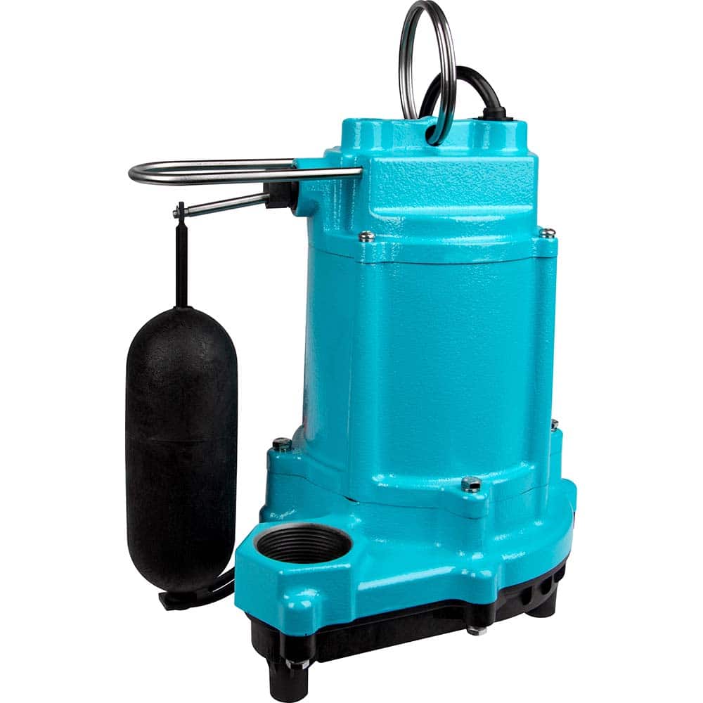 Sump Sewage & Effluent Pump: Integral Diaphragm, 5A, 115V 1-1/2″ Outlet, Cast Iron Housing