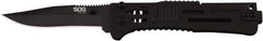 SOG Specialty Knives - 3.019" Blade, 4" OAL, Clip Point Folding Knife - 4.22" Closed Length, Stainless Steel, 1 Blade, 1 Edge, Belt clip - Exact Industrial Supply