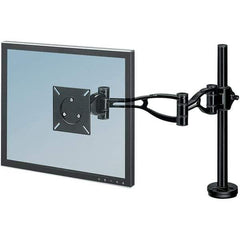 FELLOWES - Black Monitor Arm - Use with Monitor - Exact Industrial Supply