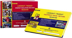 NMC - 12" Long, Paper Lockout/Tagout Registers - Compatible with Lockout Devices, Inlcudes 2 Lockout Registers - Exact Industrial Supply