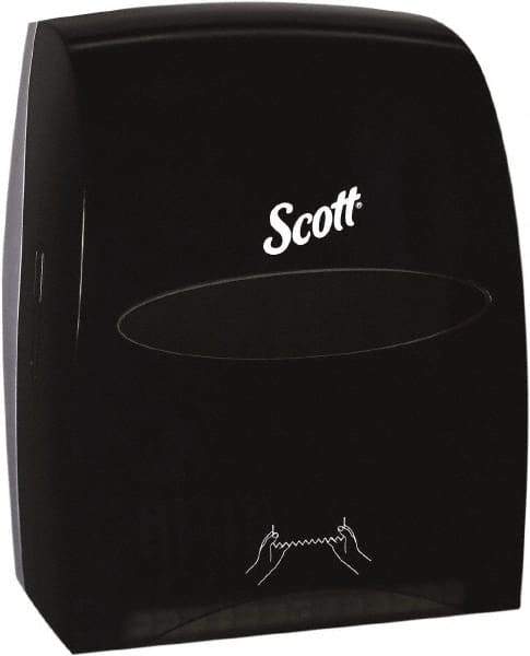 Scott - Hands Free, Plastic Paper Towel Dispenser - 16.13" High x 12.63" Wide x 10.2" Deep, 1 Roll, Smoke (Color) - Exact Industrial Supply
