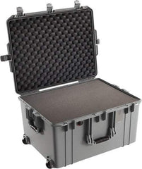 Pelican Products, Inc. - 20-21/32" Wide x 14-7/8" High, Aircase w/Foam & Wheels - Silver - Exact Industrial Supply