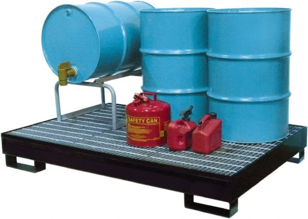 Enpac - Spill Pallets, Platforms, Sumps & Basins Type: Spill Deck or Pallet Number of Drums: 6 - Exact Industrial Supply