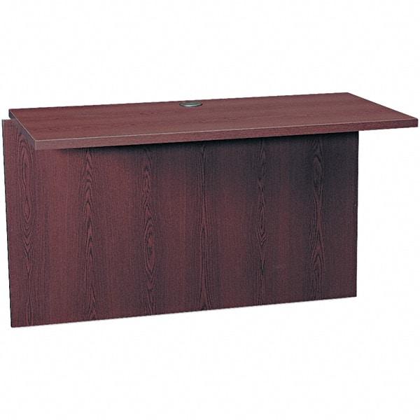 Hon - Woodgrain Laminate Return/Bridge Shell Desk - 47" Wide x 24" Deep x 29-1/2" High, Mahogany - Exact Industrial Supply