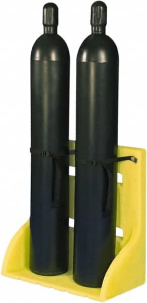 Enpac - Gas Cylinder Carts, Racks, Stands & Holders Type: Two Cylinder Wall/Floor Stand Fits Cylinder Diameter: 11-3/8 (Inch) - Exact Industrial Supply