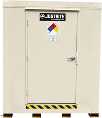 Justrite - 2 Drum, 88 Gal Sump Capacity, Locker - 6' Long x 3-1/2' Wide x 6.25' High, Galvanized Steel - Exact Industrial Supply