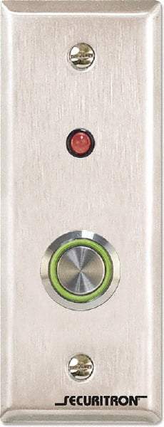 Securitron - Electromagnet Lock Accessory - Momentary Push Button - Request to Exit - Exact Industrial Supply
