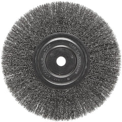Vortec Pro 8″ Narrow Face Crimped Wire Wheel, .014″ Steel Fill, 5/8″ Arbor Hole, Retail Pack - Exact Industrial Supply