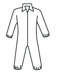 White SMMMS Coverall w/ Zipper Front, Collar, Elastic Wrists & Ankles X-Large - Exact Industrial Supply