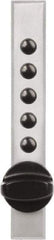 Kaba Access - 5/8 to 7/8" Door Thickness, Satin Chrome Pushbutton Knob Lockset - 2-3/4" Back Set, 1 Code, Zamak3, Nonkey Override Cylinder - Exact Industrial Supply