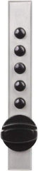 Kaba Access - 5/8 to 7/8" Door Thickness, Satin Chrome Finish, Push Button Deadbolt - Nonhanded Handling, Combination Override, Keyless Cylinder - Exact Industrial Supply