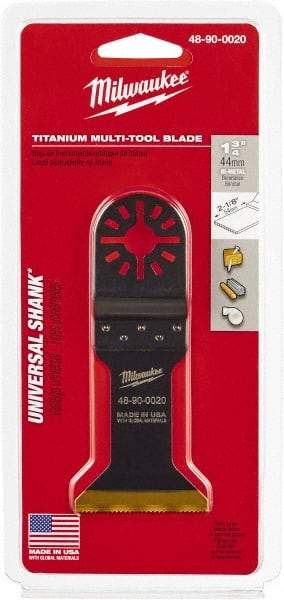 Milwaukee Tool - Rotary Multi-Material Blade - 1-3/4" Cutting Diam, TiAlN Finish, Use with Milwaukee Multi-Tool - Exact Industrial Supply