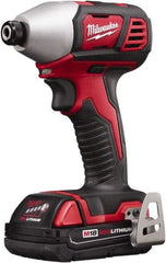 Milwaukee Tool - 18 Volt, 1/4" Drive, 125 Ft/Lb Torque, Cordless Impact Driver - Pistol Grip Handle, 2750 RPM, 2 Lithium-Ion Batteries Included - Exact Industrial Supply