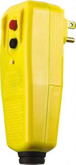 Tower - 1 Outlet, 125 Volt, 15 Amp, Yellow, Right Angle GFCI Plug - 1-15P NEMA Configuration, cUL, UL File E174279 - Exact Industrial Supply
