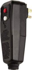 Tower - 1 Outlet, 125 Volt, 15 Amp, Black, Right Angle GFCI Plug - 1-15P NEMA Configuration, cUL, UL File E174279 - Exact Industrial Supply
