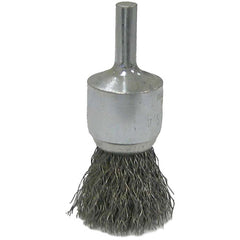 Vortec Pro 3/4″ Crimped Wire End Brush, .014″ Steel Fill, 1/4″ Stem, Retail Pack - Exact Industrial Supply